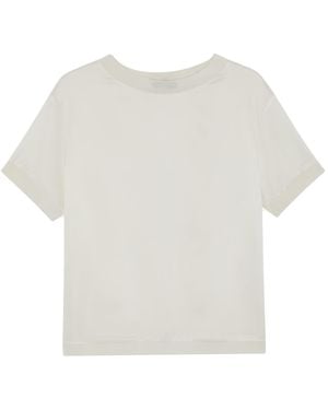 The Summer Edit Cloe Silk T-Shirt - White
