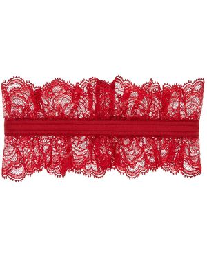 Journelle Anais Lace Garter Scarlet - Red