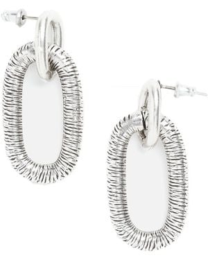 Lovard Bicycle Chunk Chain Link Earrings - Metallic