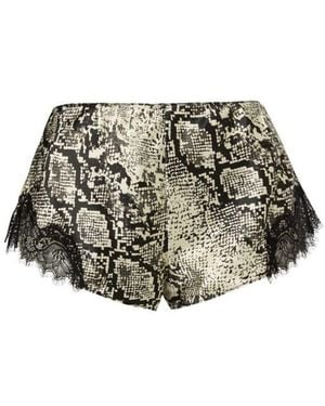SAINTED SISTERS Scarlett French Knicker Ivory Snake - White