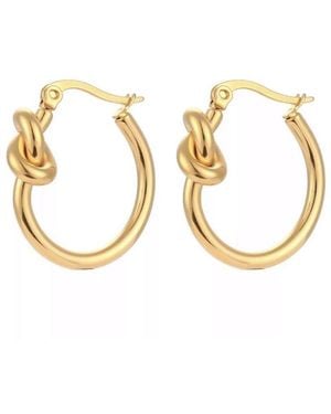 Salty Cali Knot Hoops Salty Babes - Metallic