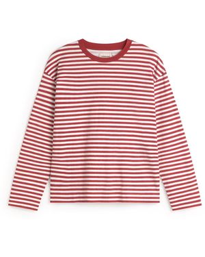 Thinking Mu Long-Sleeve Striped Emily T-Shirt - Red