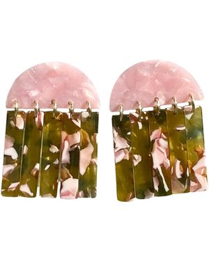 CLOSET REHAB Fringe Earrings - Pink