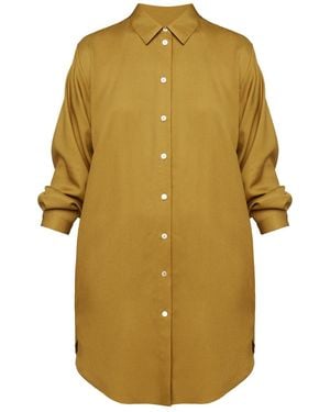 UNDRESS Mira Mini Tencel Shirt Dress - Yellow