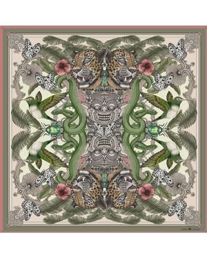 Emily Carter Neutrals The Balinese Jungle Silk Scarf - Green