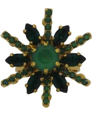 Vickisarge Yuletide Burst Ring - Green
