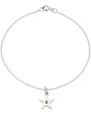 Posh Totty Designs Sterling Silver Initial Star Charm Bracelet - Metallic