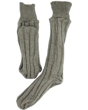 Maison Bogomil Long Ribbed Knit Socks - Green
