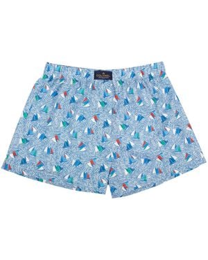 LE COLONEL Liberty Sail Away Boxer Shorts - Blue