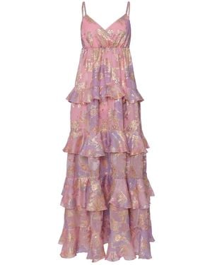 Anse Victorin Carla Silk Dress - Pink