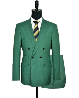 DAVID WEJ Aldo Double Breasted Suit - Green