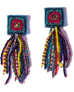 Simitri Zari Dune Earrings - Blue