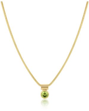 SET & STONES Ellie Birthstone Necklace- August - Metallic