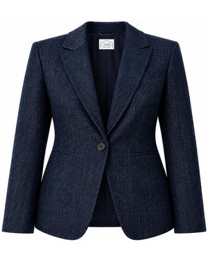 34B Tara Denim Blazer - Blue