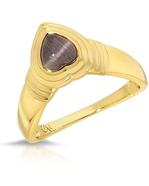 Glamrocks Jewelry Heart Of Stone Ring - Metallic
