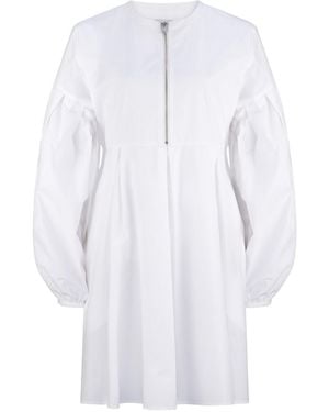 Dref Eris Balloon Sleeve Dress - White
