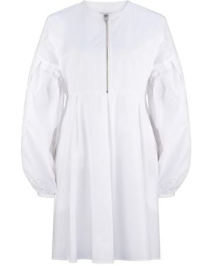 Dref Eris Balloon Sleeve Dress - White