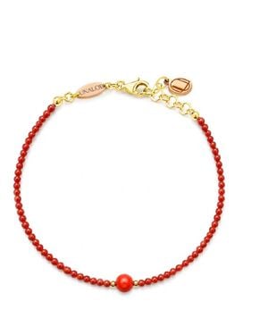 Unaloe Coral Bracelet With-Plated Details - Metallic