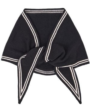 Saachi Solid Triangle Scarf - Black