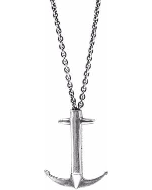 Anchor and Crew Admiral Anchor Signature Necklace Pendant - Metallic