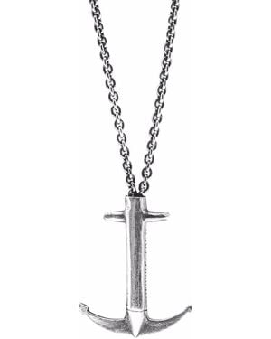 Anchor and Crew Admiral Anchor Signature Necklace Pendant - Metallic