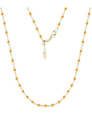 KAMARIA Enamel Beaded Chain Necklace - Metallic