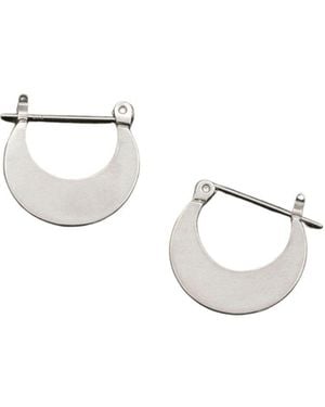 Zula Jewelry + Design Crescent Moon Huggie Earrings - Metallic