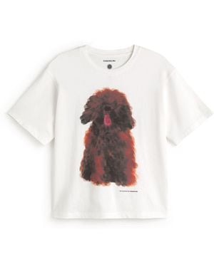 Thinking Mu Pet Portrait Lucia T-Shirt - White