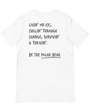 Anchor and Crew Think Ocean Polar Bear Aspirations Cotton Embroidered T-Shirt - White