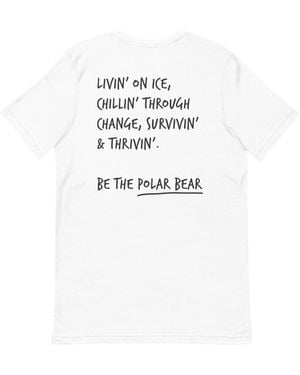 Anchor and Crew Think Ocean Polar Bear Aspirations Cotton Embroidered T-Shirt - White