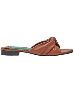 Florrie London Emma Flat Sandal Leather - Brown