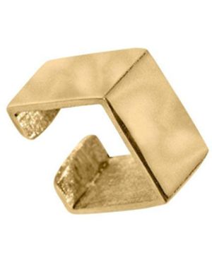 Edge Only Square Ear Cuff 18Ct Vermeil - Metallic