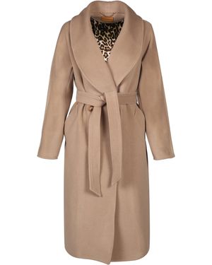 Santinni 'Hepburn' 100% Italian Virgin Wool & Cashmere Coat - Brown