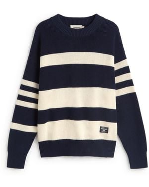 Thinking Mu Organic Cotton Striped Jumper Santos - Blue