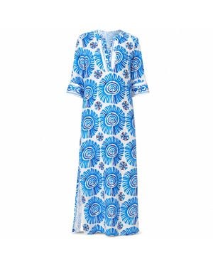 Casa Atelier by Ferdinando Fusco Bali V Caftan - Blue