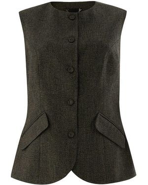 Exquise Royal Sleeveless Vest - Black