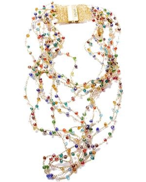 Lavish by Tricia Milaneze Multicolour Multi Strings Handmade Necklace - Metallic