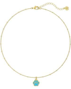 Cloud Haven Paw Print Choker Necklace - Metallic