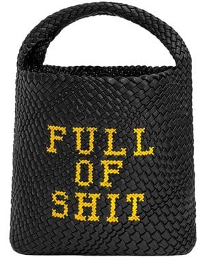 Lilly Loves Bucket Woven Full Of Shit Bag - Black