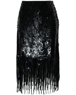 Laura Daili Sequin Motion Skirt - Black