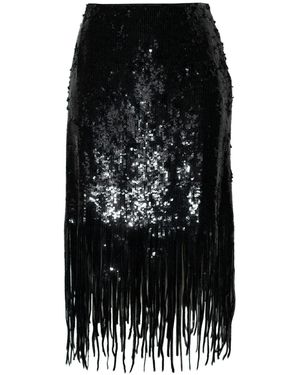 Laura Daili Sequin Motion Skirt - Black