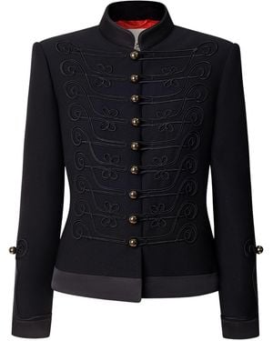 The Extreme Collection Military Blazer With Embroidery Spezia - Black