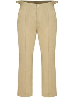 DAVID WEJ Neutrals Hugo Linen Trouser With Side Adjuster - Natural