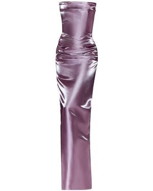 Moda Glam Talia Strapless Corset Gown- Amethyst Mist - Purple