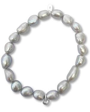 FV Jewellery La Pierre Keshi Pearl Stretchy Bracelet - Metallic