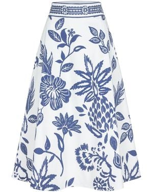 Marianna Déri Garden Midi Skirt - Blue