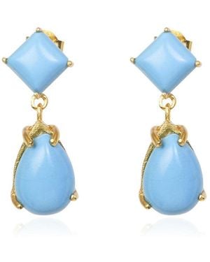 Lila Rasa Stone Earrings Azure Dream - Blue