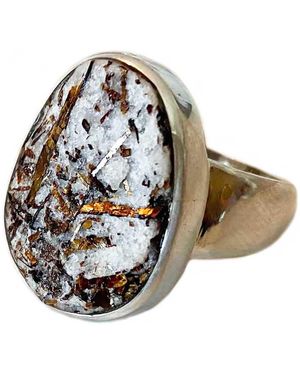 Glamrocks Jewelry Astrophyllite Sterling One Of A Kind Ring - Metallic