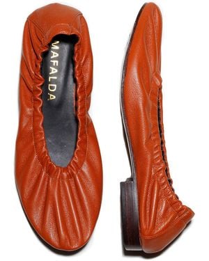 Mafalda Tete Caramel Ballet Flats - Orange
