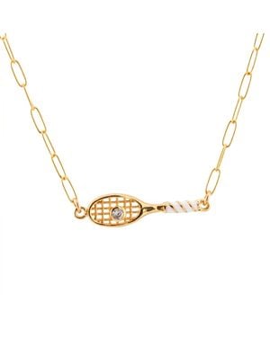 Kris Nations Tennis Racket Necklace - Metallic